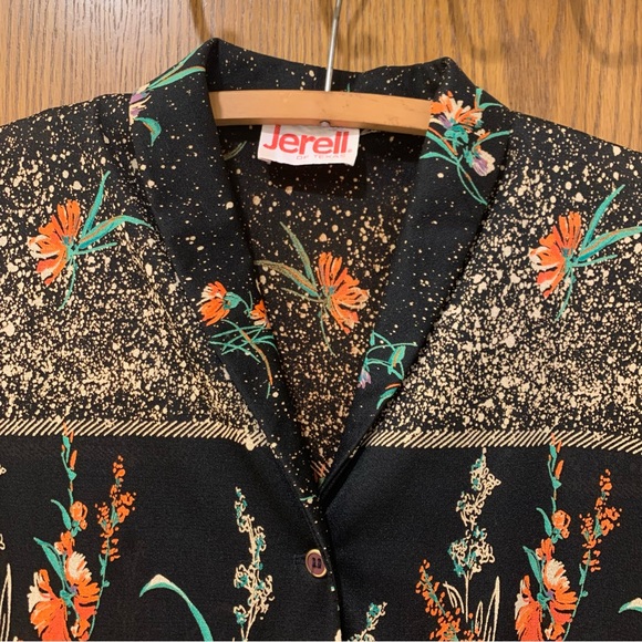 Beautiful rare vintage floral dress with collar, medium - Picture 3 of 8